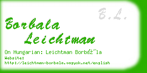 borbala leichtman business card